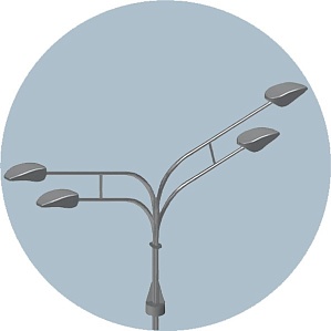 Консольный кронштейн четырёхрожковый К8-3,0-2,0-1-1